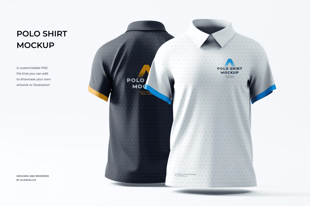 A polo shirt mockup template