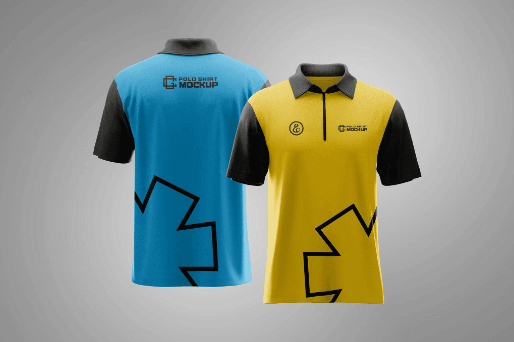 A polo t-shirt mockup template