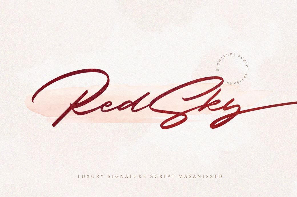 A free signature font