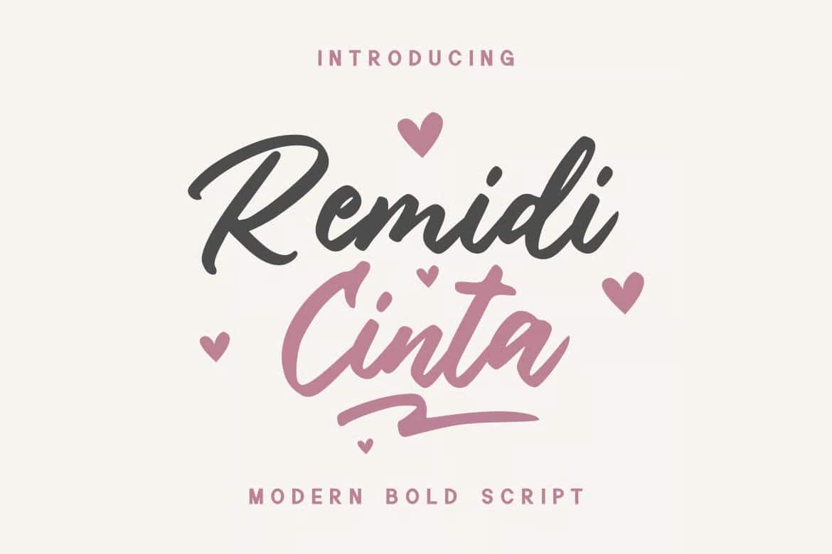 A modern bold script font
