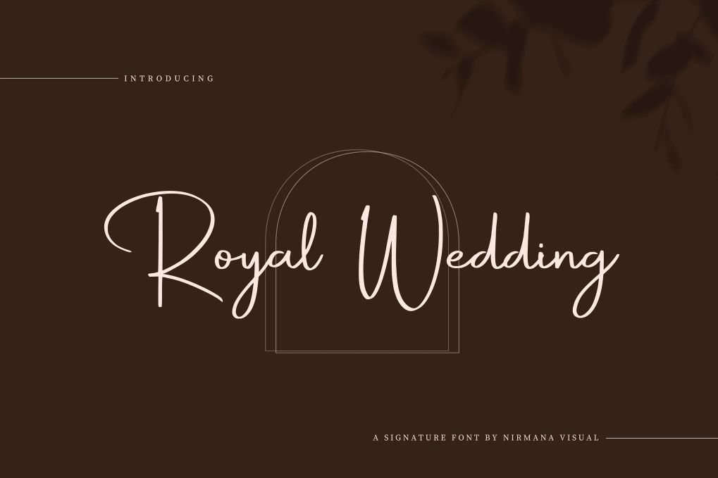 A signature font for logos and wedding
