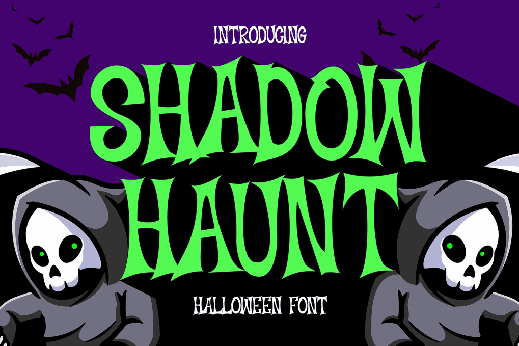 A haunted Halloween font
