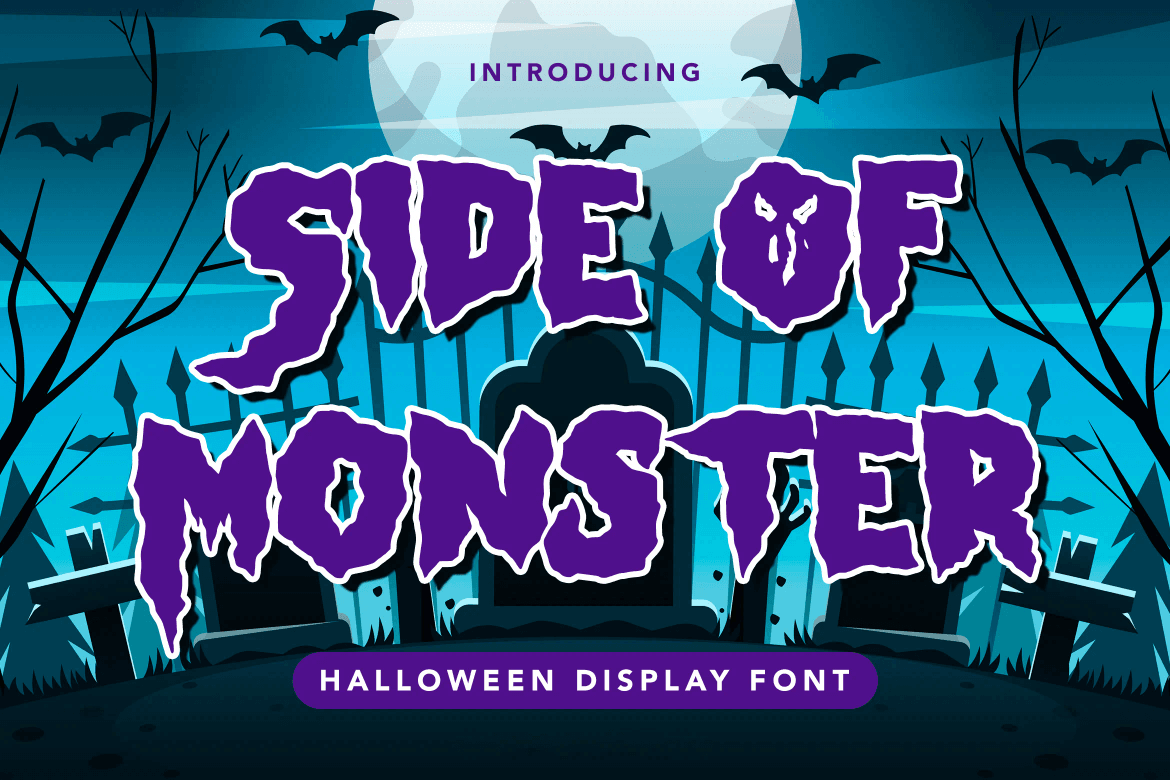 A free Halloween display font