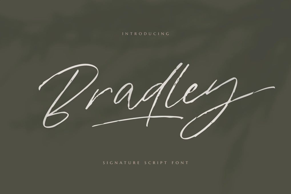 A signature script font