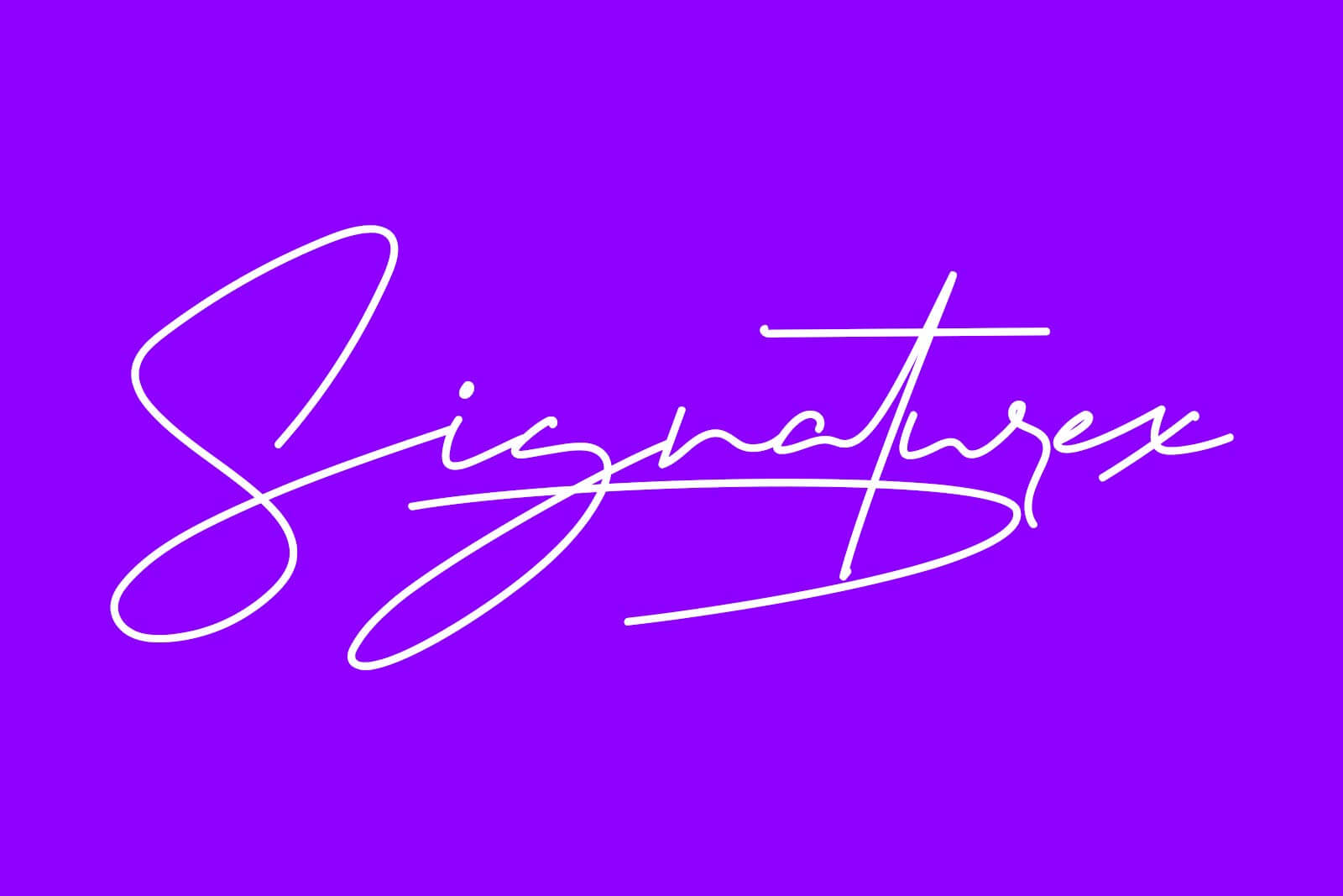 A free signature font