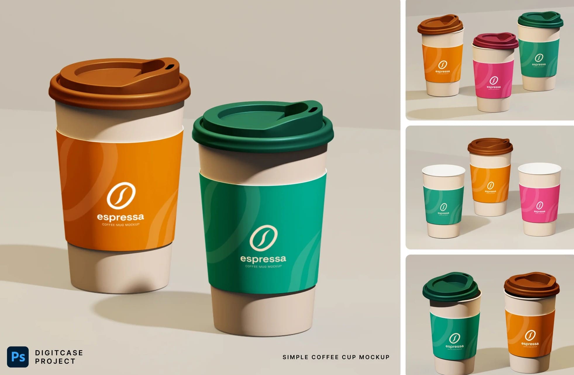 A simple coffee cup mockups