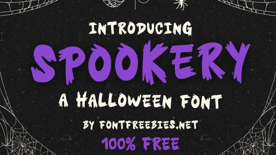 A free Halloween display font