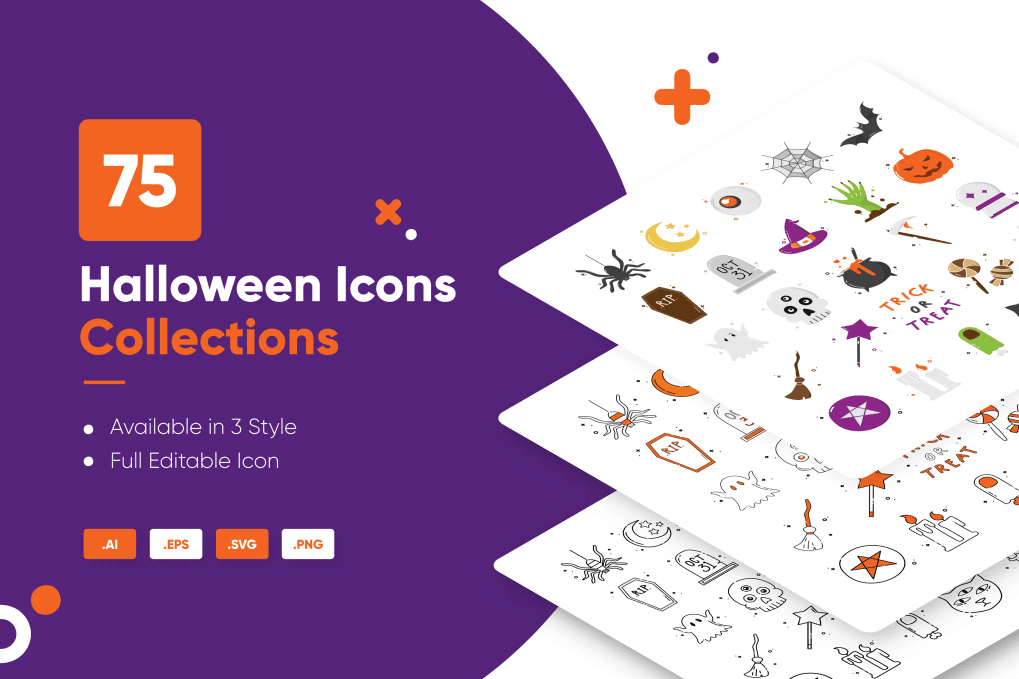 A spooky Halloween icon collections
