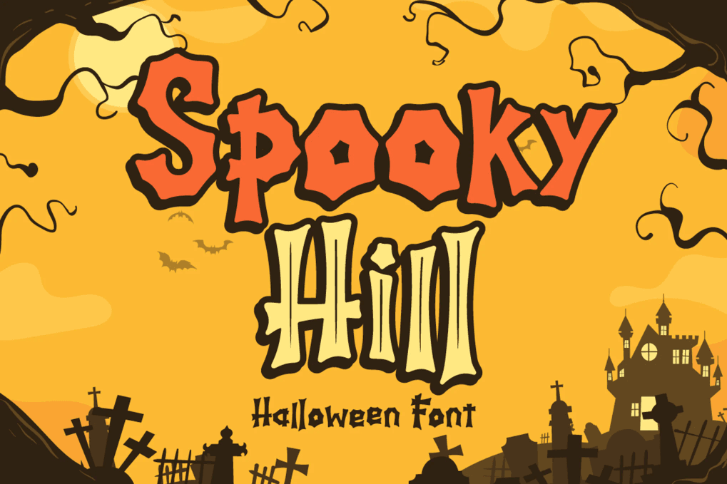 A spooky Halloween font
