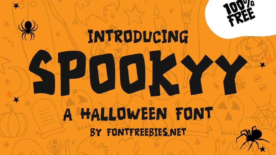 A free Halloween display font