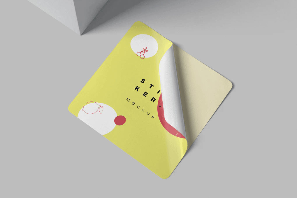 A sticker mockup set