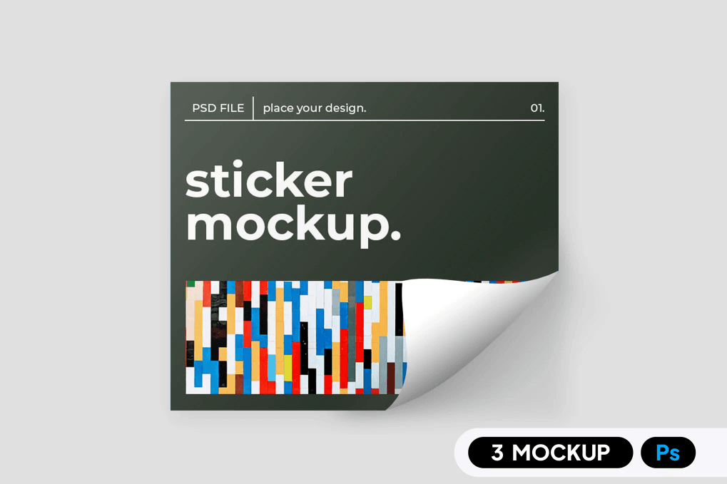 A sticker mockup