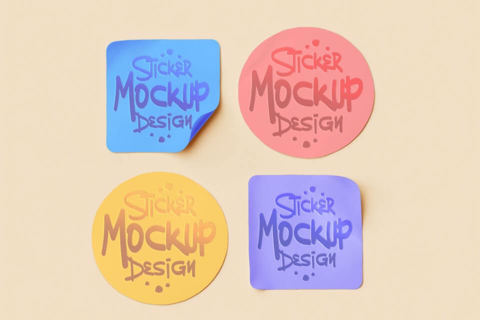 A free sticker mockups