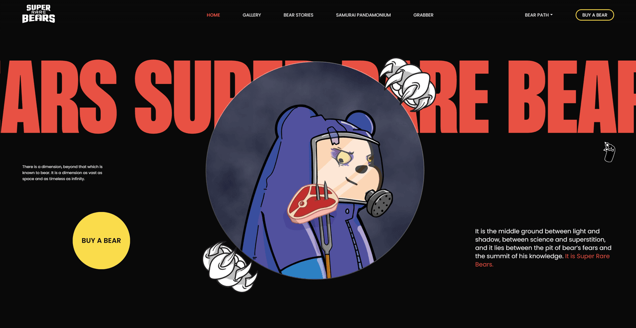 Black and red website layout