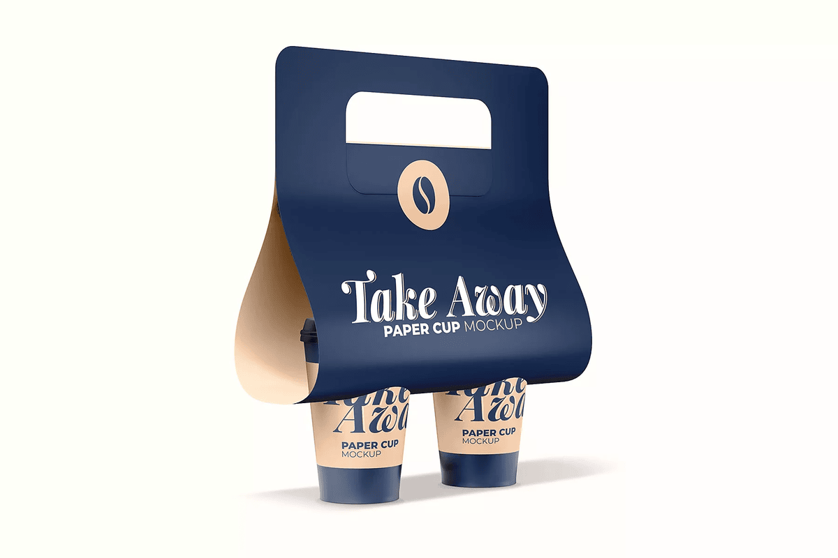 Take out paper cup mockup
