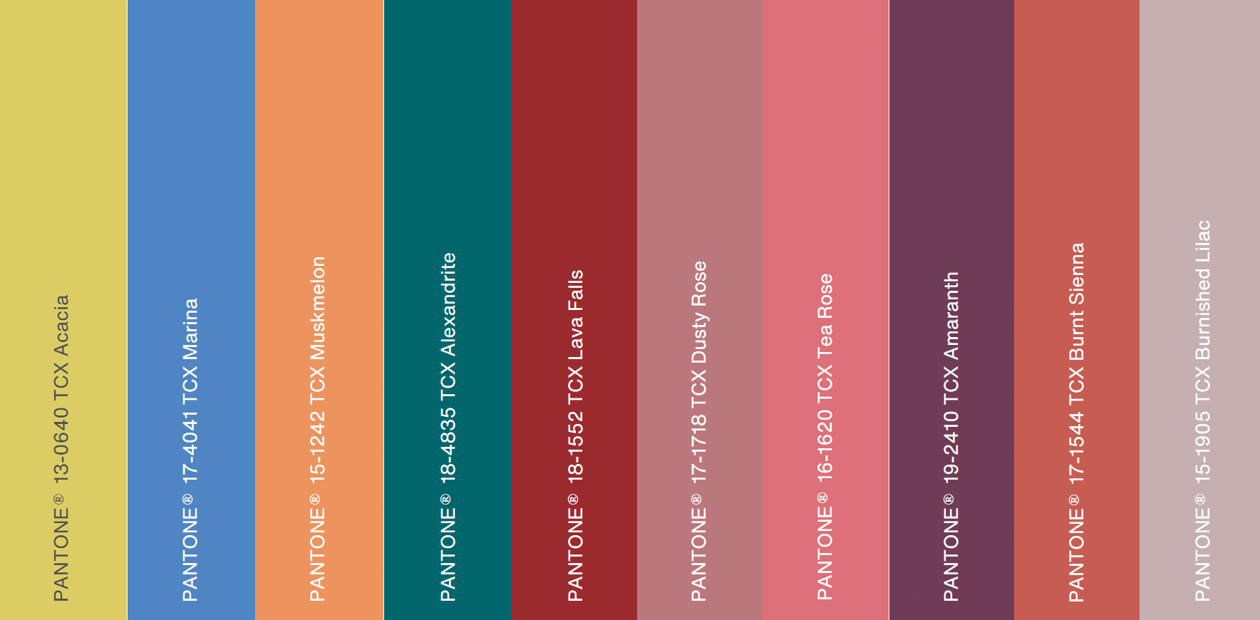 Top ten standout colors names