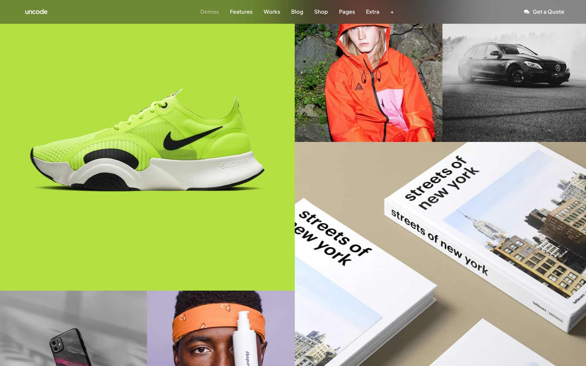 Th Uncode website layout