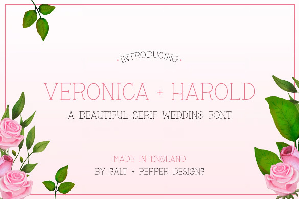 A beautiful serif wedding font
