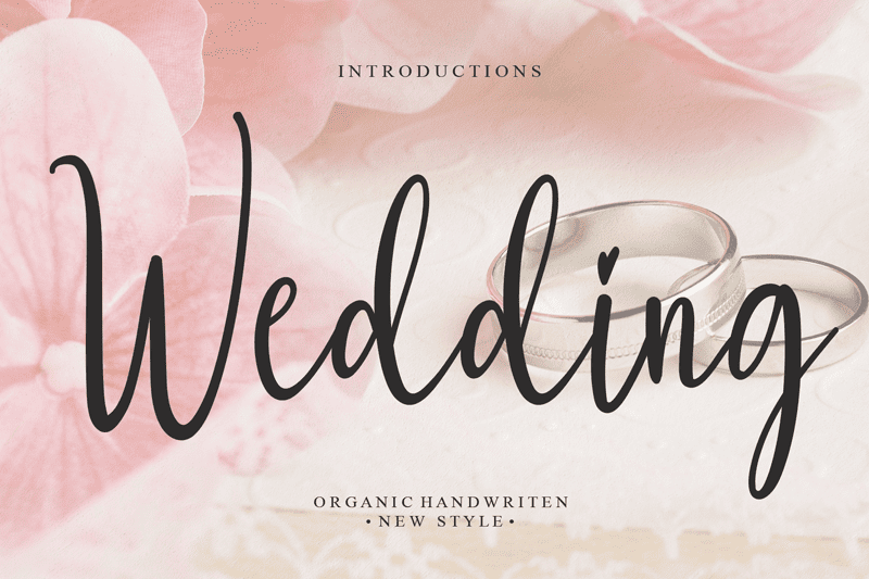 A free organic handwritten wedding font