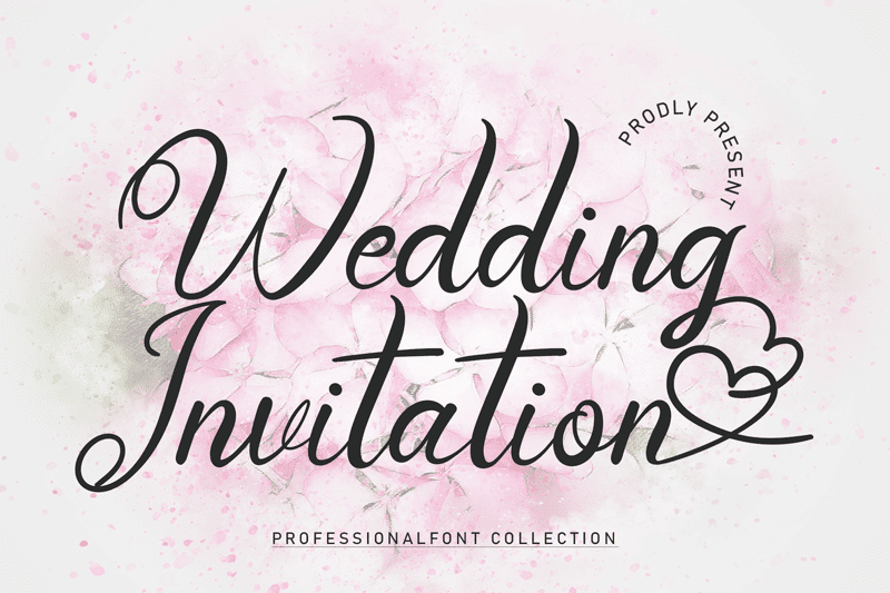 A free script font for wedding invitations