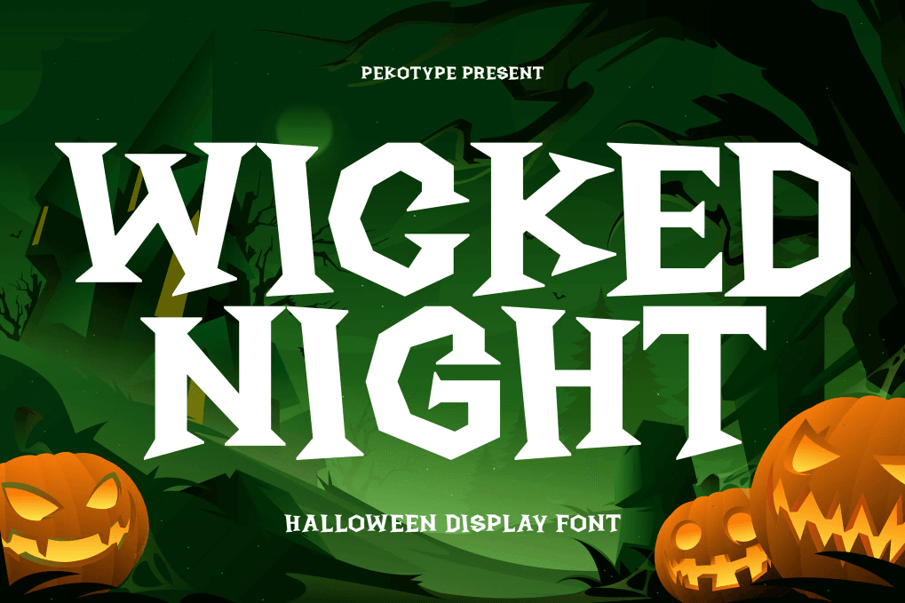 A Halloween display font