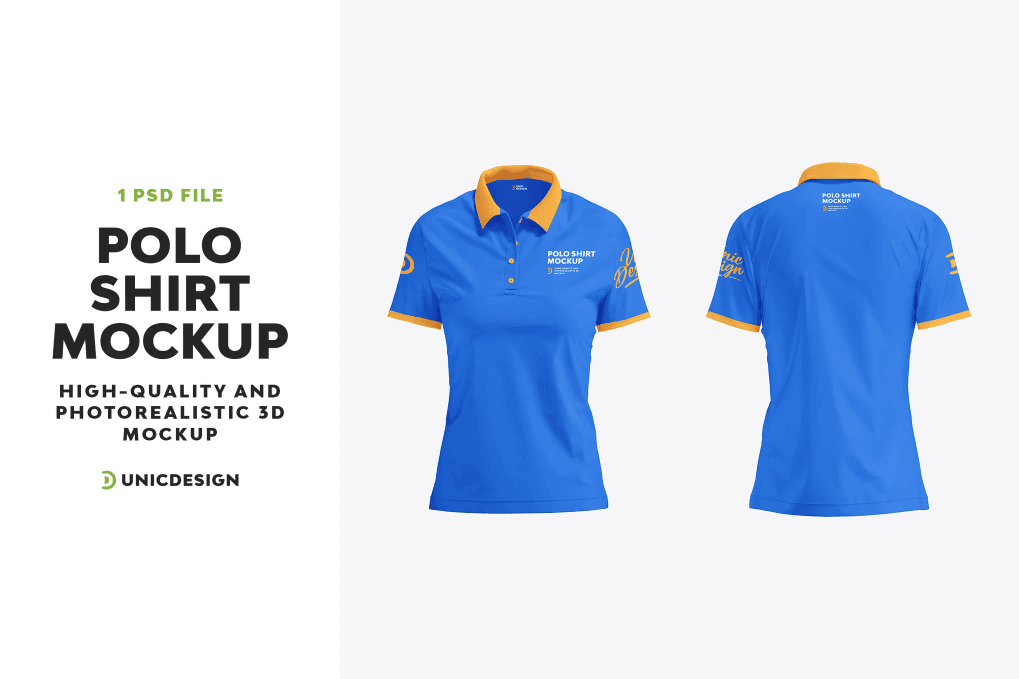 Women polo shirt mockup