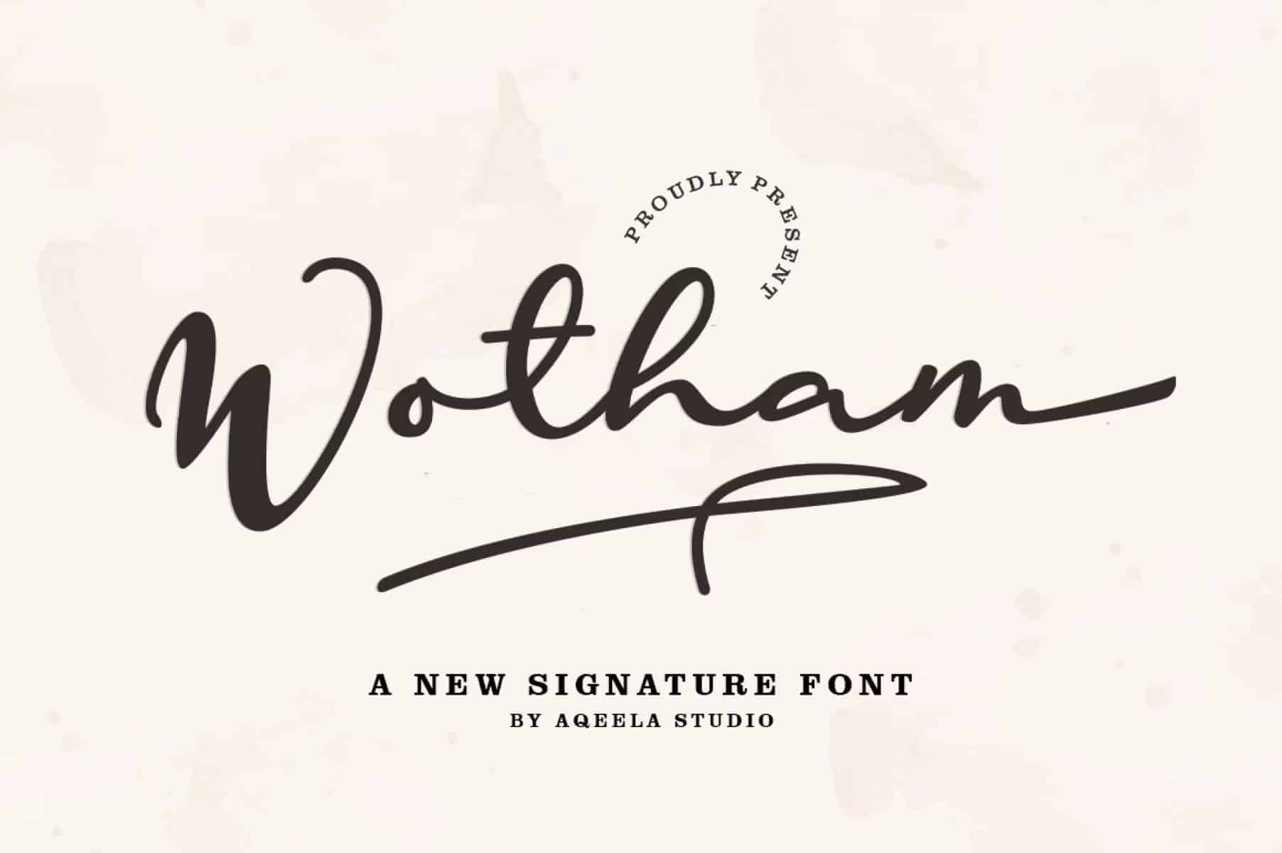A free signature font