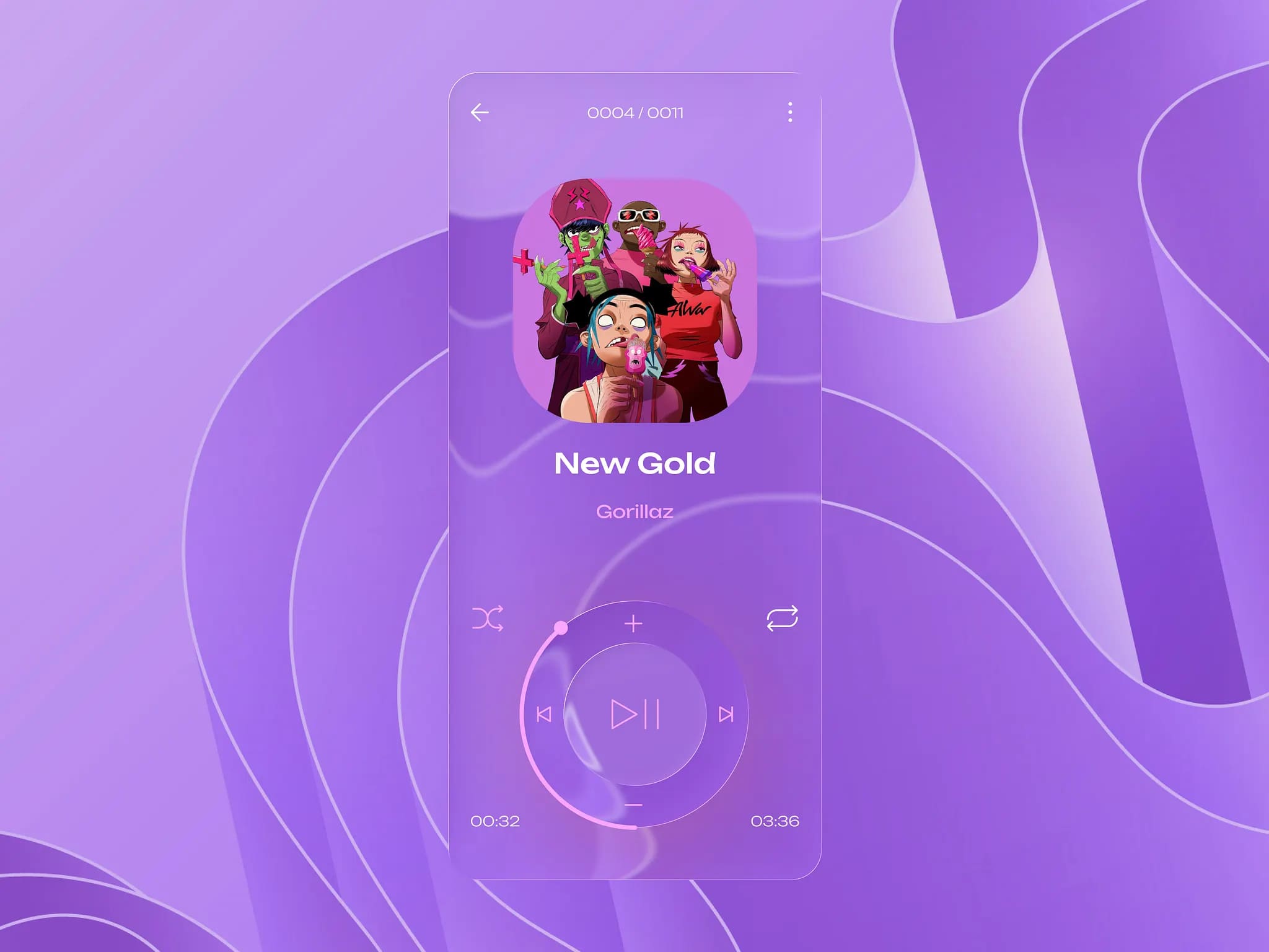 Liquid glass audio player concept