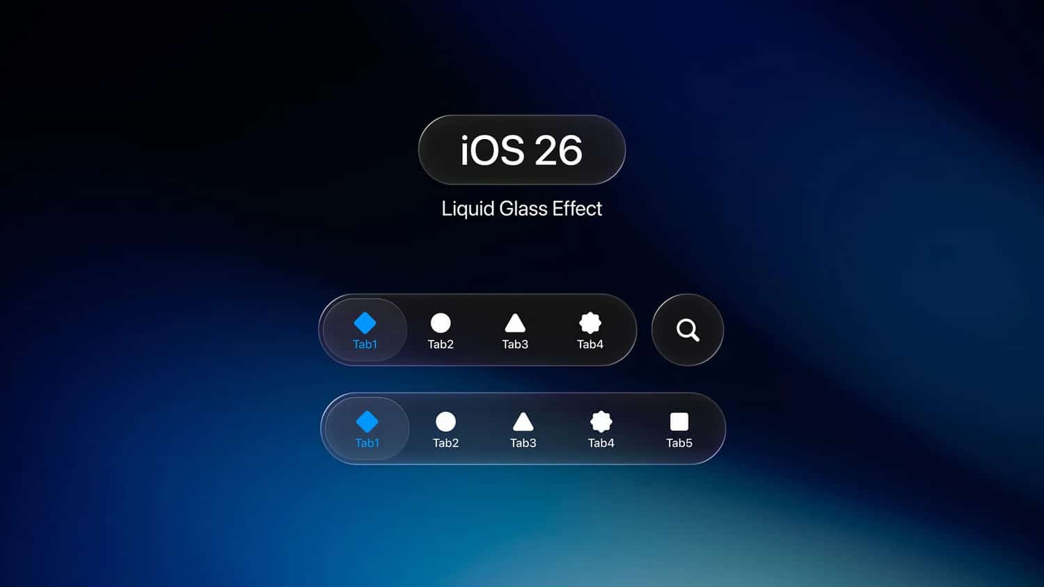 iOS 26 liquid glass effect