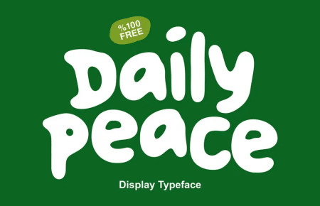 A free Daily Peace font