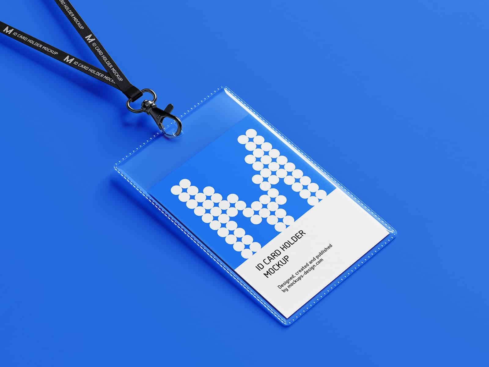 A free ID card holder mockup set