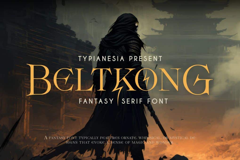 A fantasy game novel serif typeface