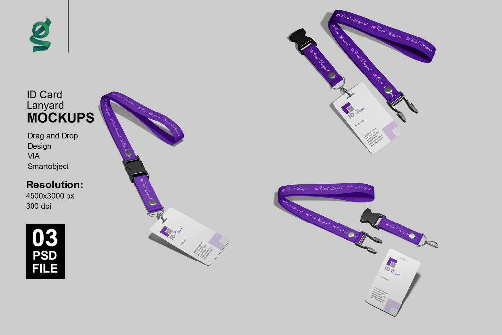 A Card lanyard mockup