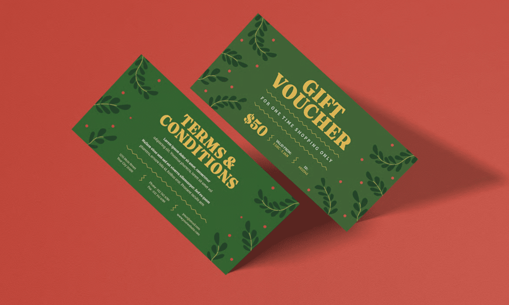 Christmas gift voucher templates cover