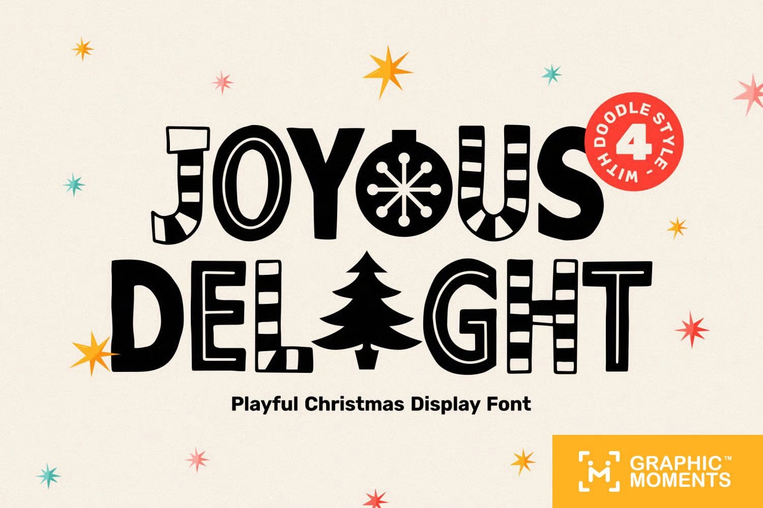 A playful Christmas display font
