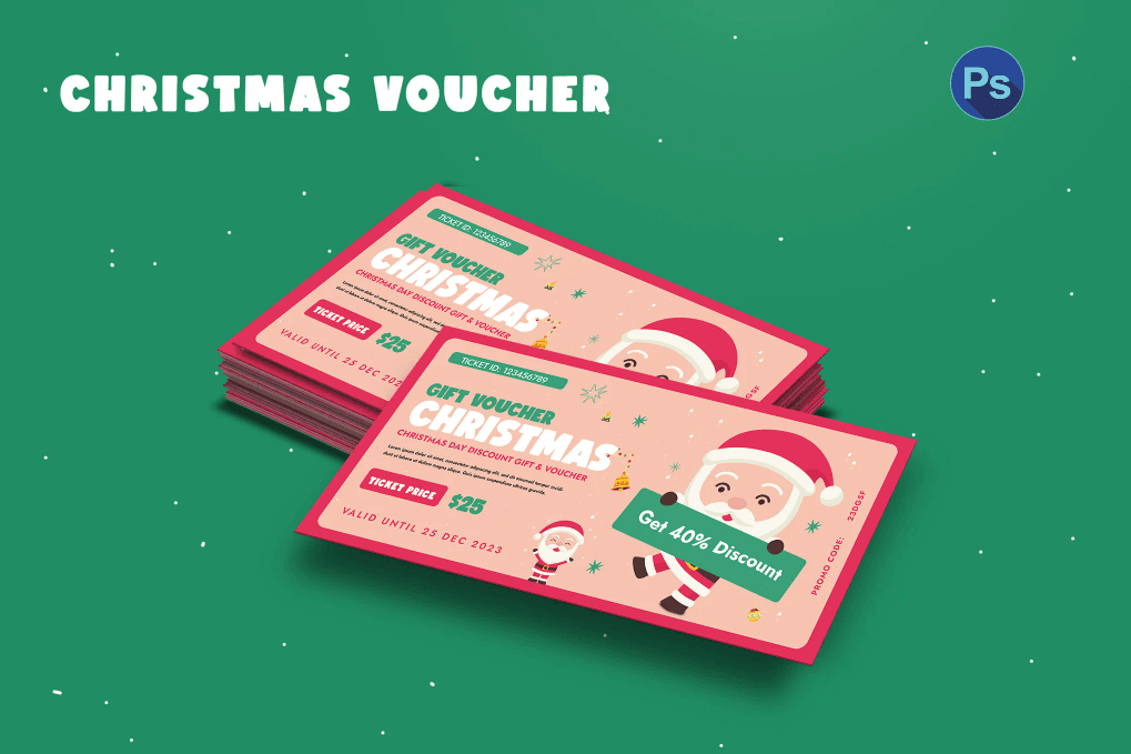 A Christmas voucher template