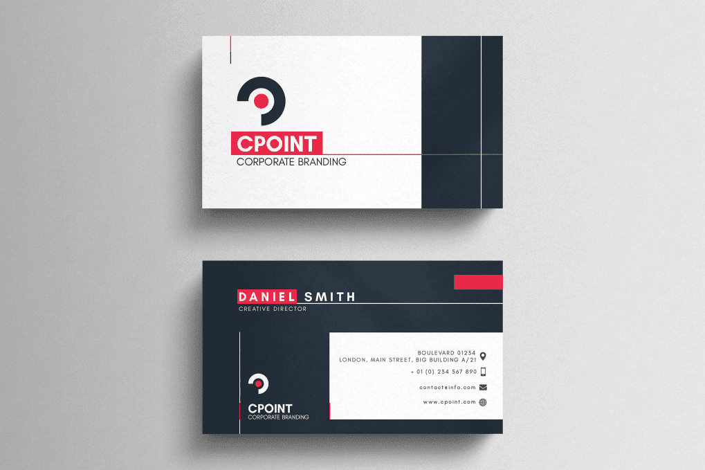 A corporate business card