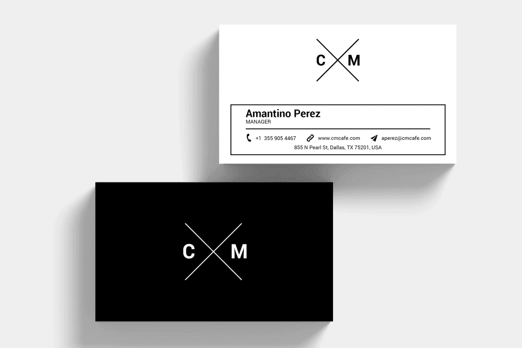 A corporate business card template