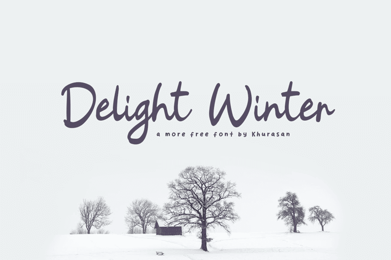 A free handwritten winter font