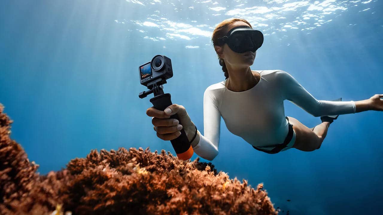 DJI Osmo Action 6 camera under water
