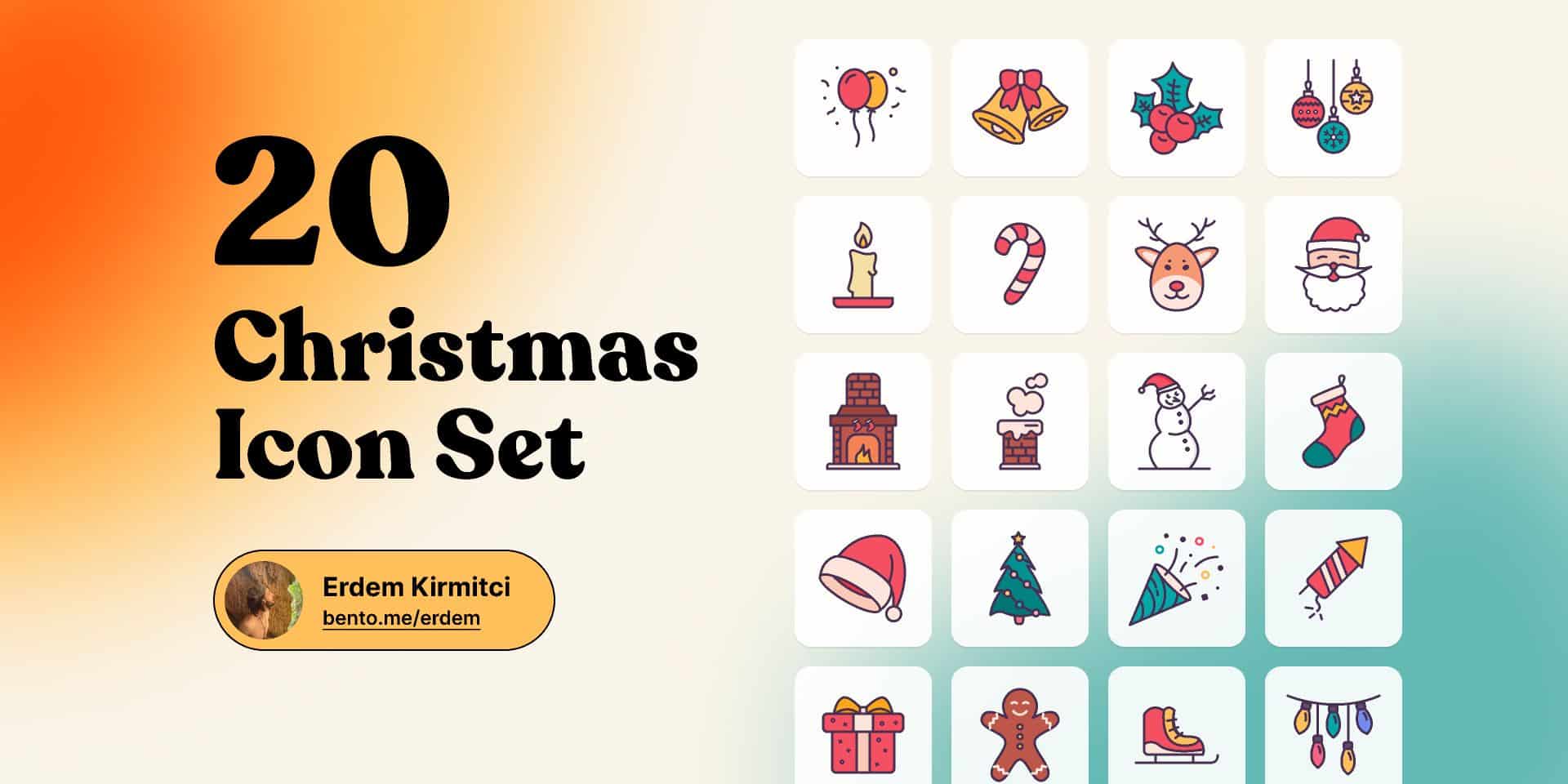 A free Christmas icon set for Figma