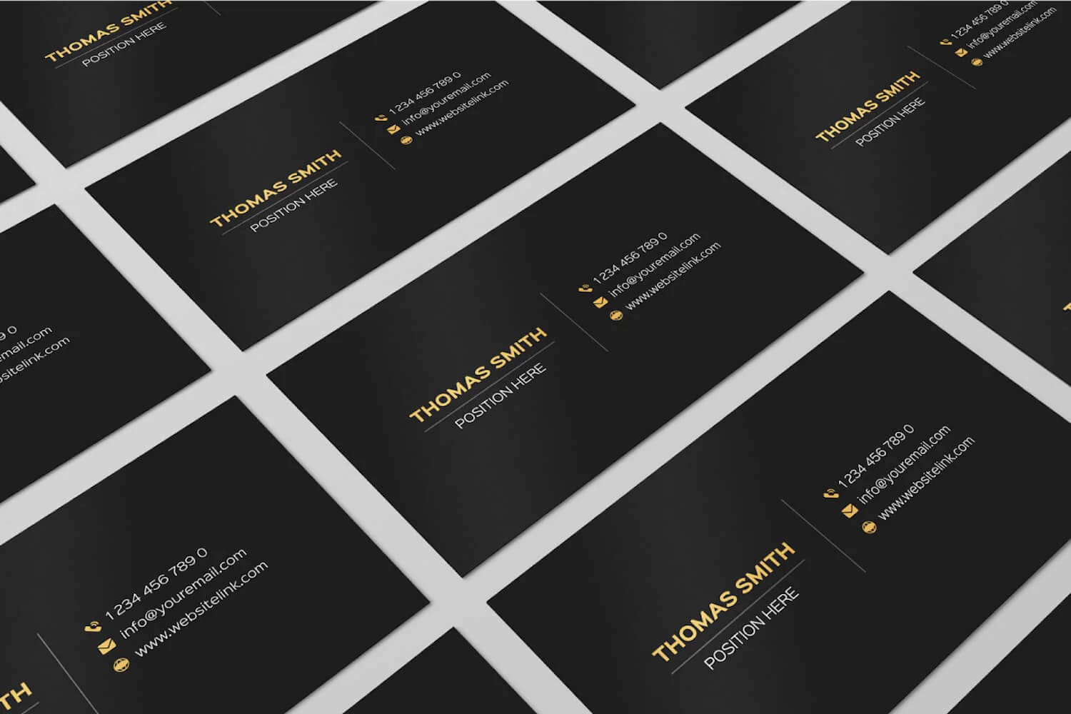 A free black and gold business card template