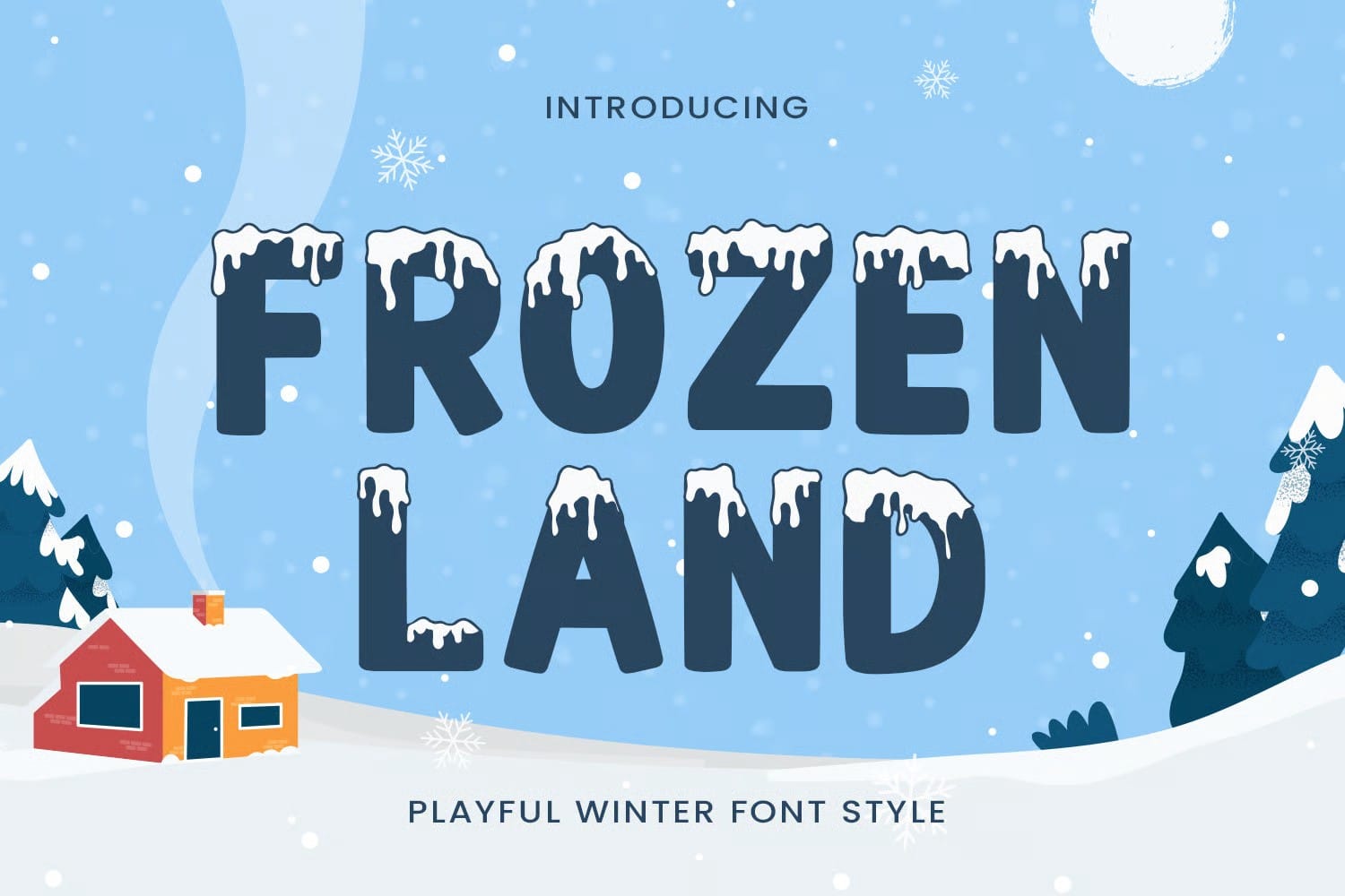 A playful winter font style