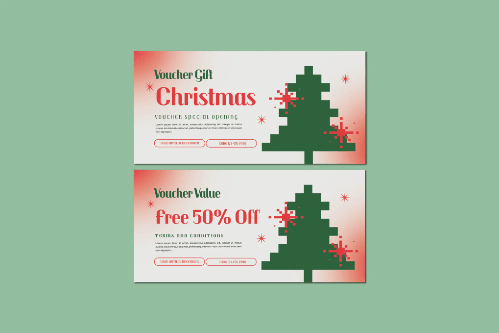 A gift voucher Christmas