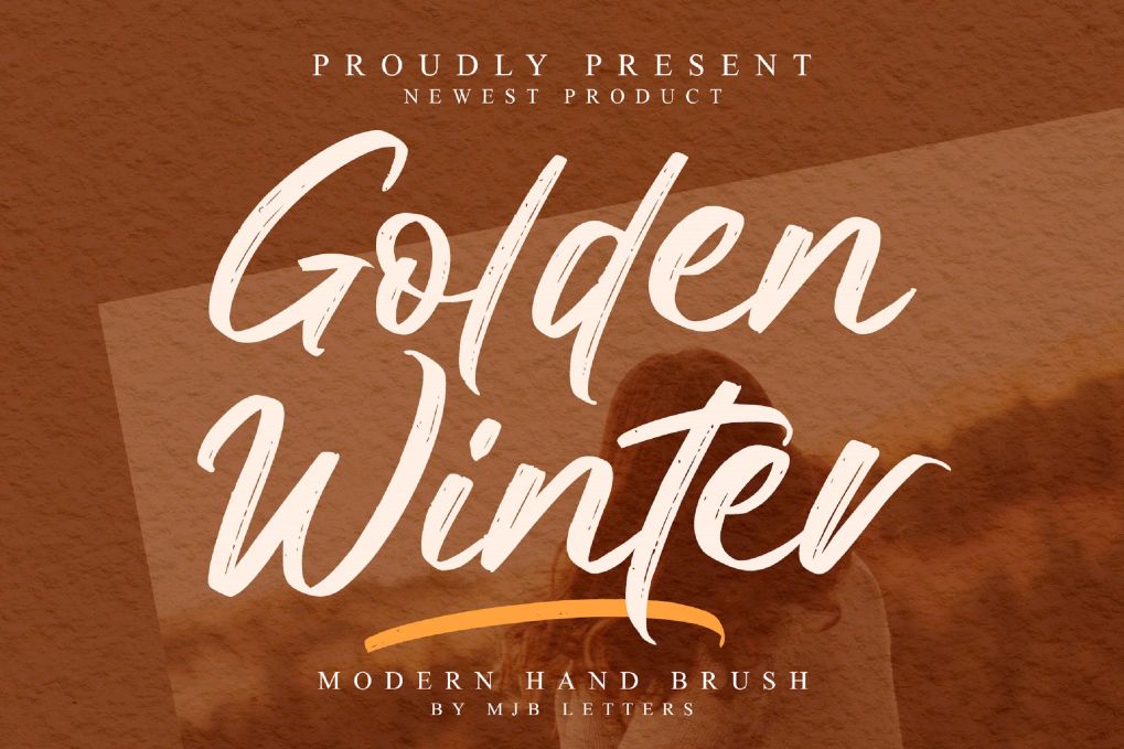 A modern hand brush font