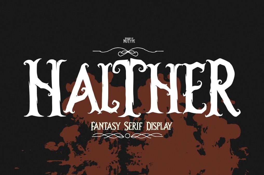 A fantasy serif display font