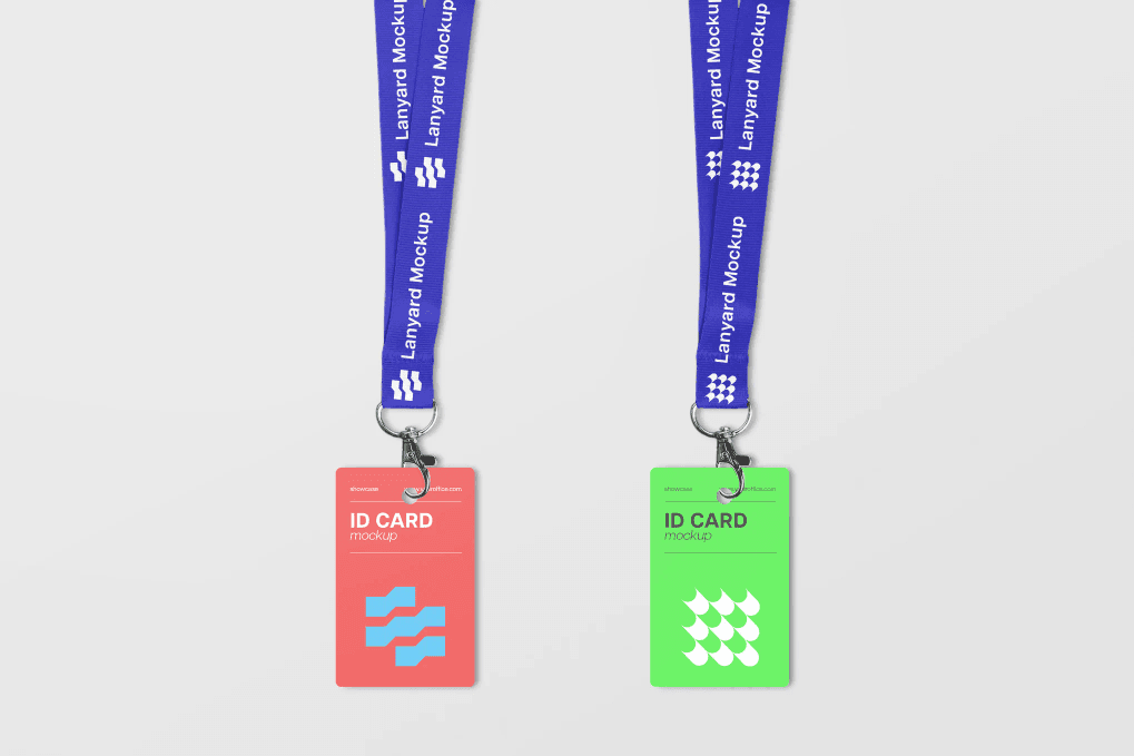ID card lanyard mockup