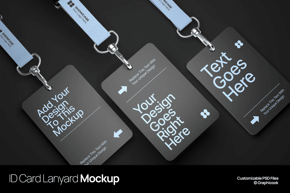A lanyard id card mockup