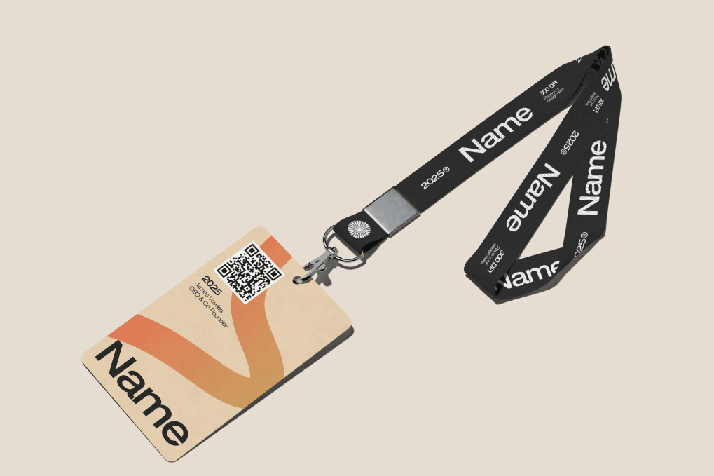 A Lanyard ID Badge mockup