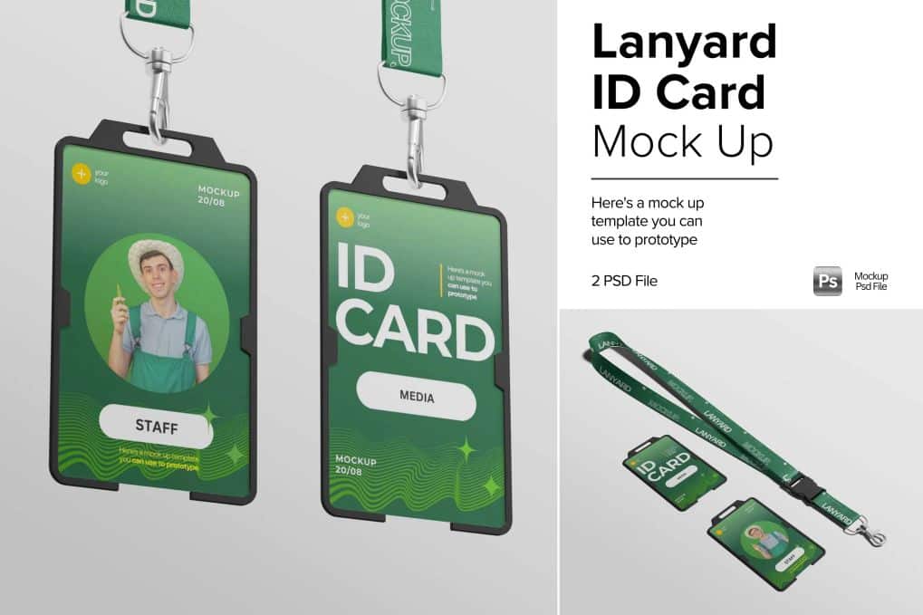 Lanyard ID Card mockup